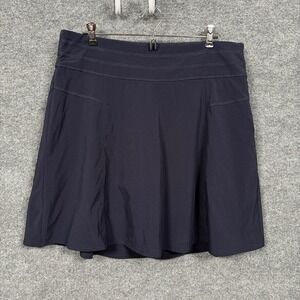 Athleta Womens Size 12 Skort Skirt Mini Black Tennis Golf Hiking Built In Shorts